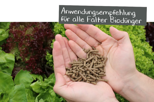 Anwendungsempfehlung für Falter Biodünger