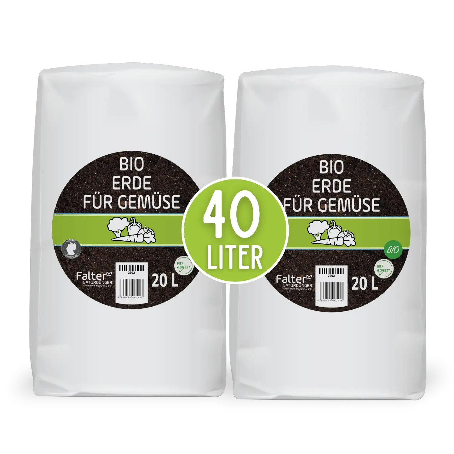 Doppelpack Bioerde für Gemüse
