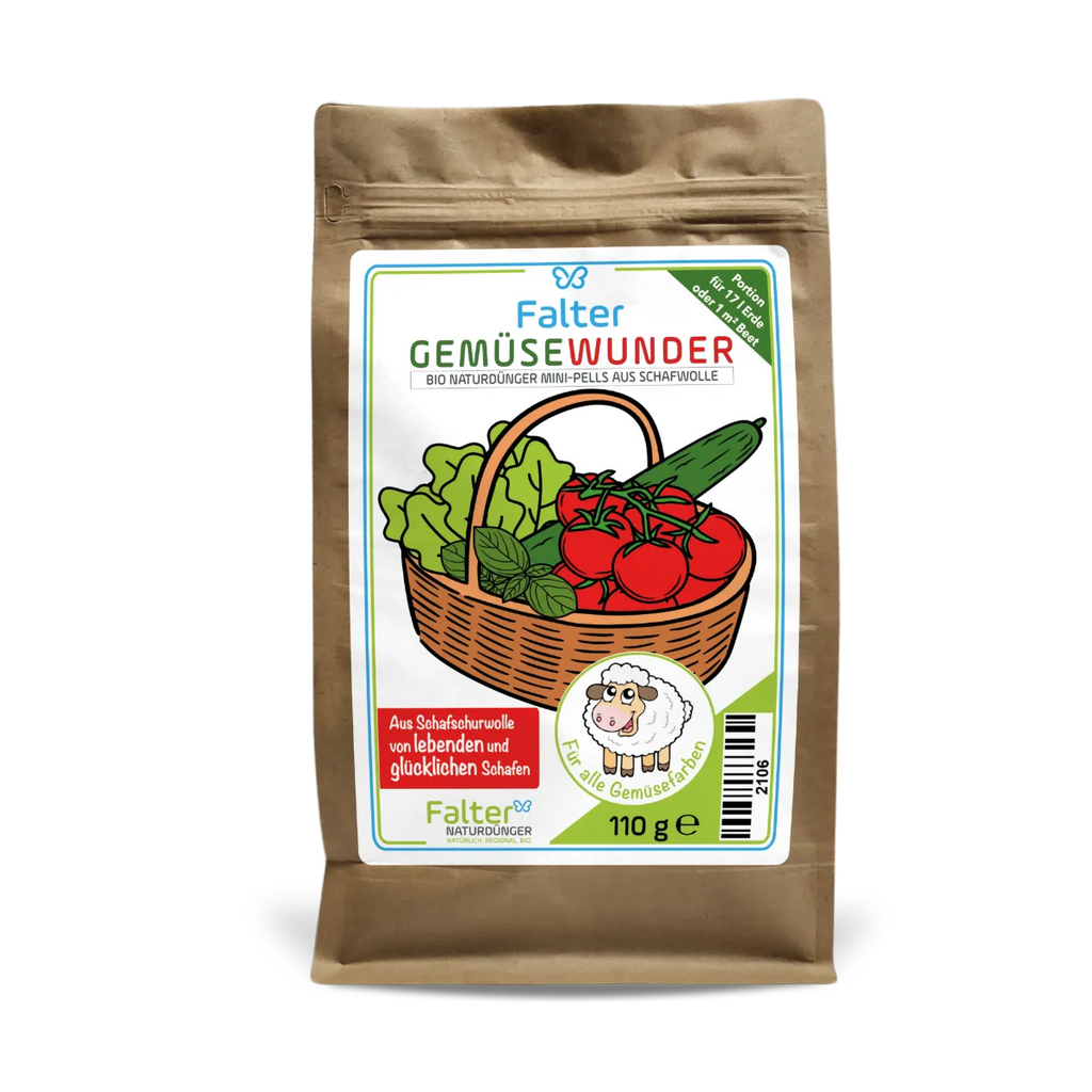Falter GemüseWunder - Bio Naturdünger Mini-Pells aus Schafwolle - 110 g - Probiergröße