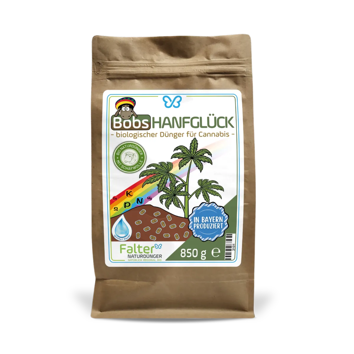 Bobs Hanfglück - Biologischer Cannabisdünger von Falter mit Schafwolle