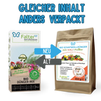 Früher: Falter BIO Dünger-Mix für Balkon- und Kübelpflanzen, jetzt: Falter BIO Schafwolldünger mit KALI-Power