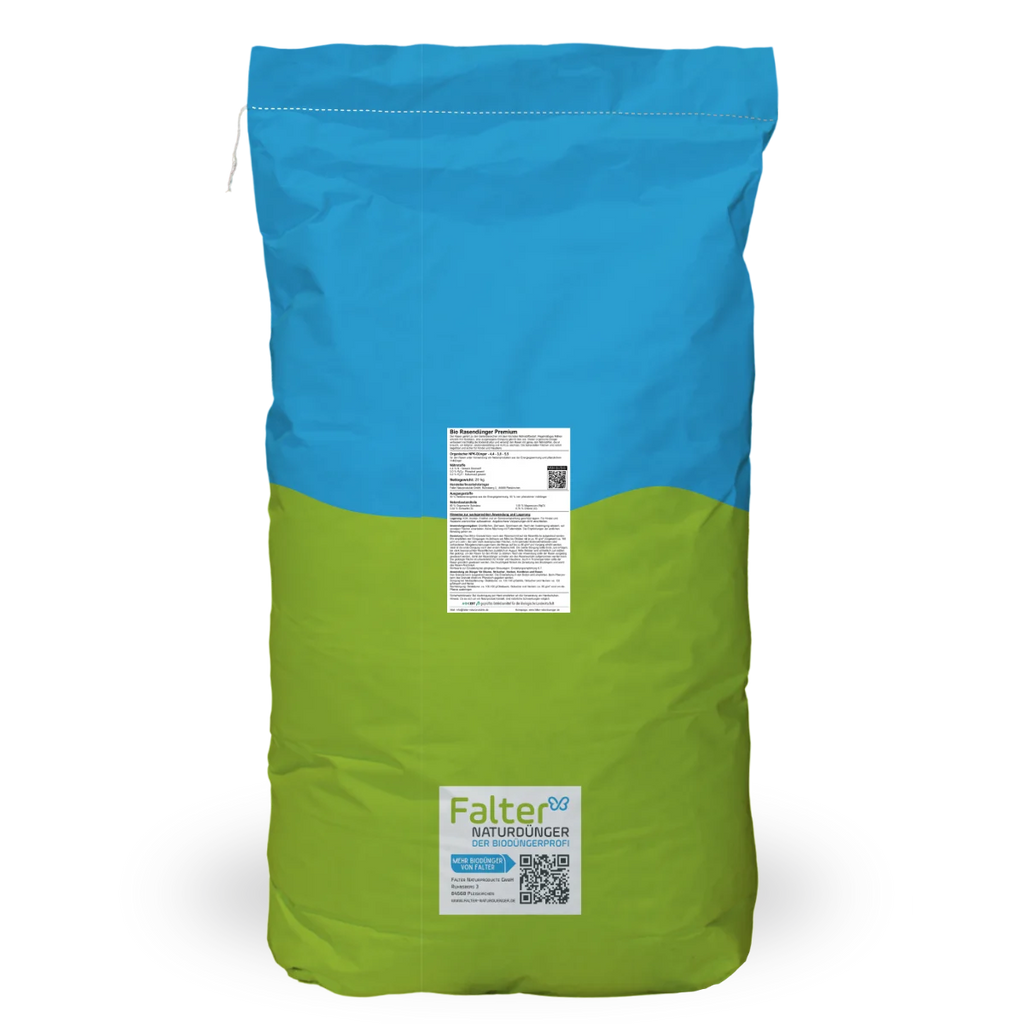 Rückseite Falter BIO Rasendünger Premium 20 kg