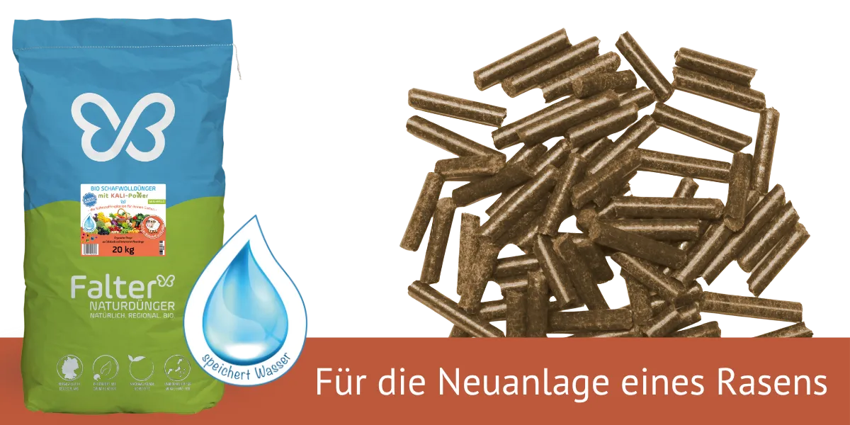Schafwolldünger mit KALI-Power - für die Neuanlage eines Rasens