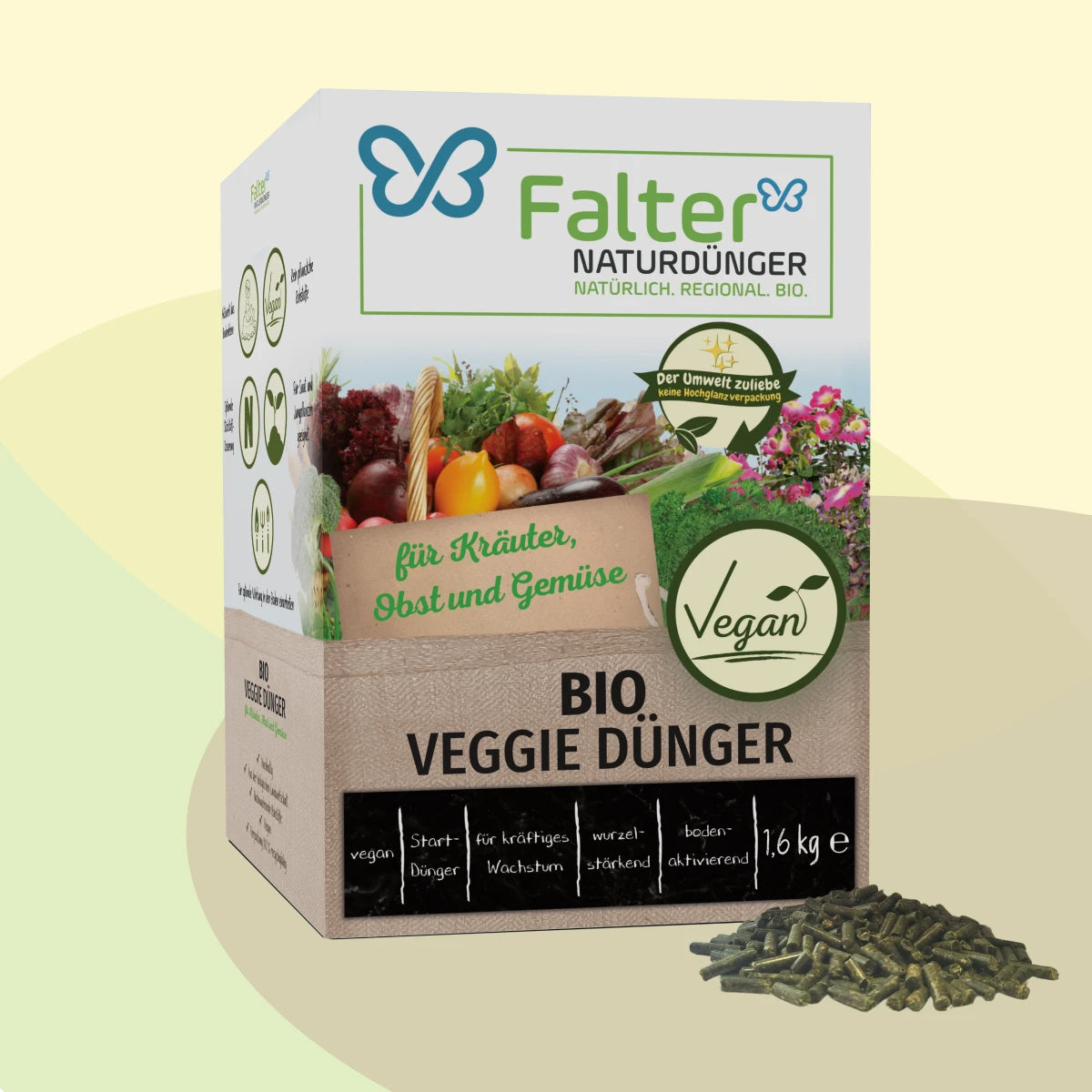 Falter BIO Veggie Dünger für Kräuter Obst und Gemüse 1,6 kg
