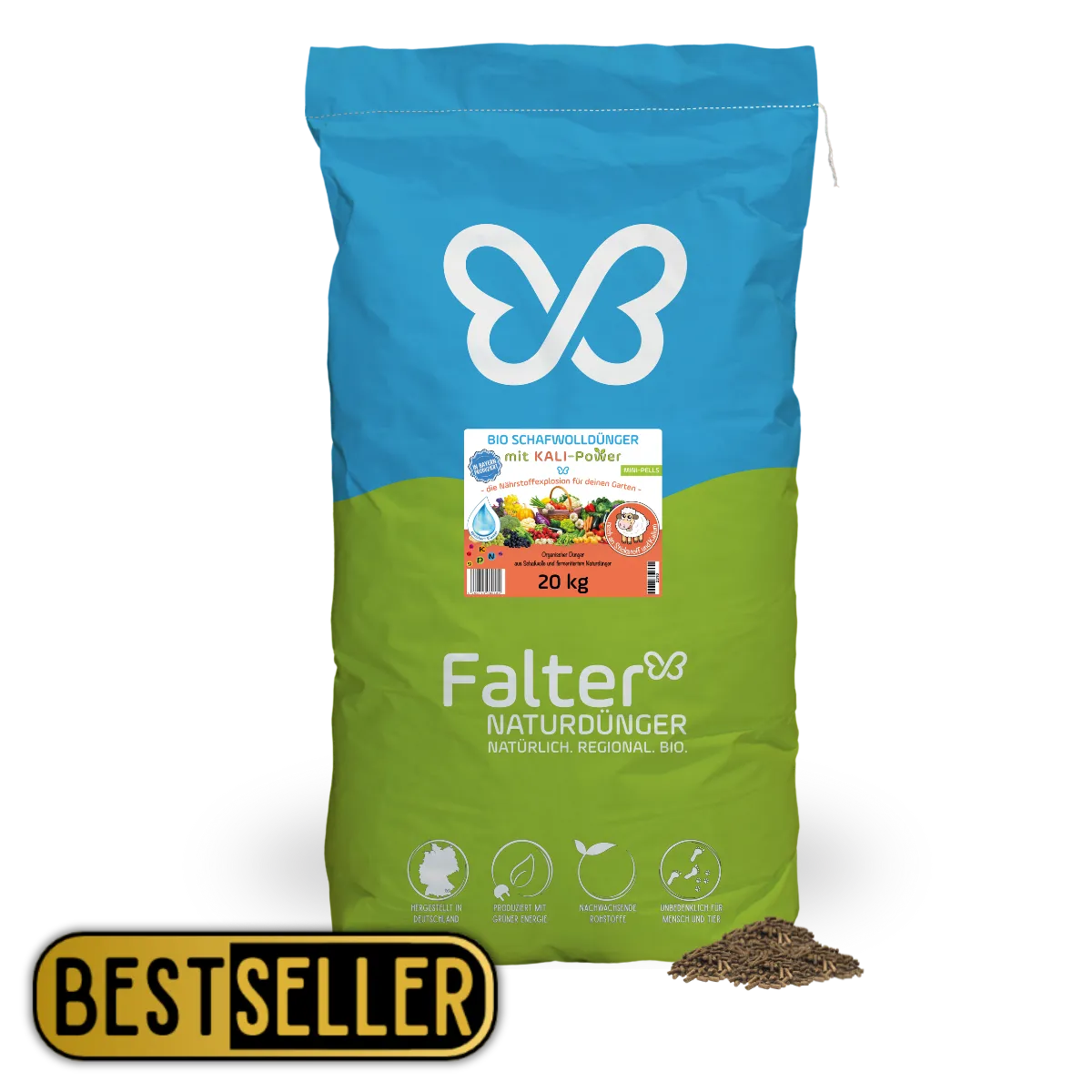 Falter BIO Schafwolldünger mit KALI-Power Mini-Pells 20 kg