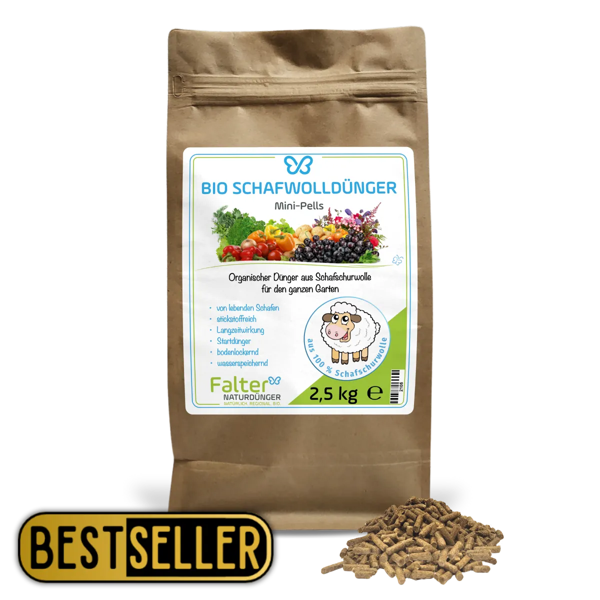 Falter BIO Schafwolldünger Mini-Pells 2,5 kg