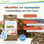 Falter BIO Schafwolldünger mit KALI-Power 2500 g: Nährstoffkick und Wasserspeicher. Unbedenklich für Mensch, Tier und Umwelt. Kaliumreich für Balkonpflanzen und Gemüse. Mit Schafwolle: speichert Wasser.