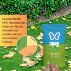 Kaliumbetonter NPK-Rasendünger. Mach den Rasen winterfit und startklart für den kommenden Frühling.