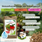 110g Gemüsewunder. Schafwollpellets sind Dünger und Wasserspeicher in einem. Schafwolldünger aus 100 % Schafwolle. Unbedenklich für Mensch, Tier und Umwelt. Stickstoffreich für Kräuter, Obst und Gemüse. 100 % Schafwolle: speichert Wasser. 